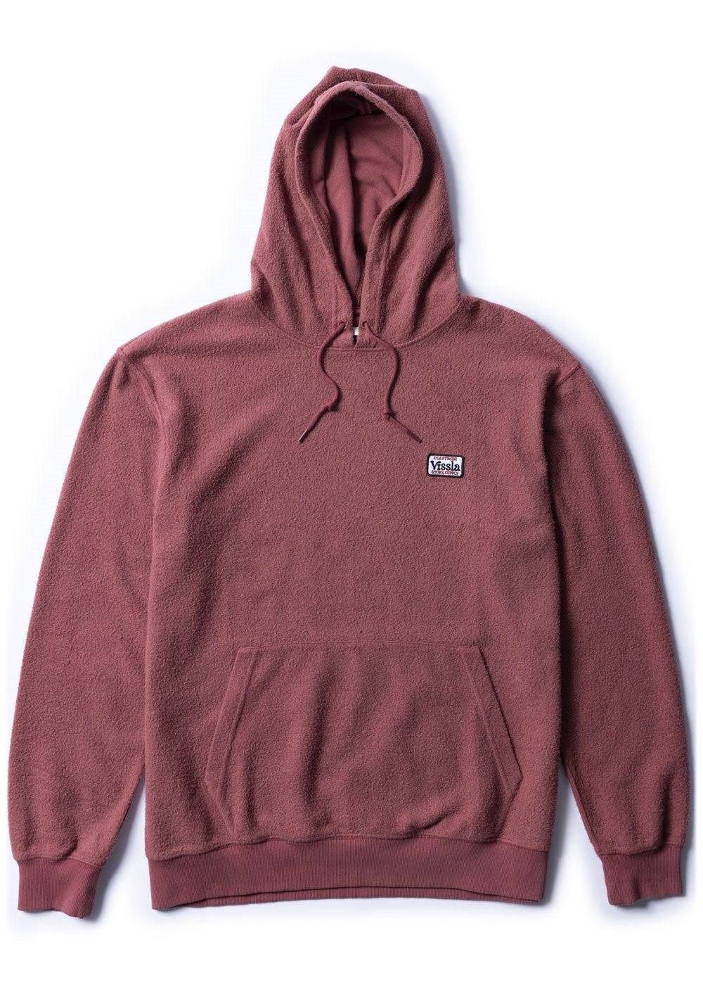Vissla Solid Sets Eco PO Hoodie – Salsa Red, Size: S