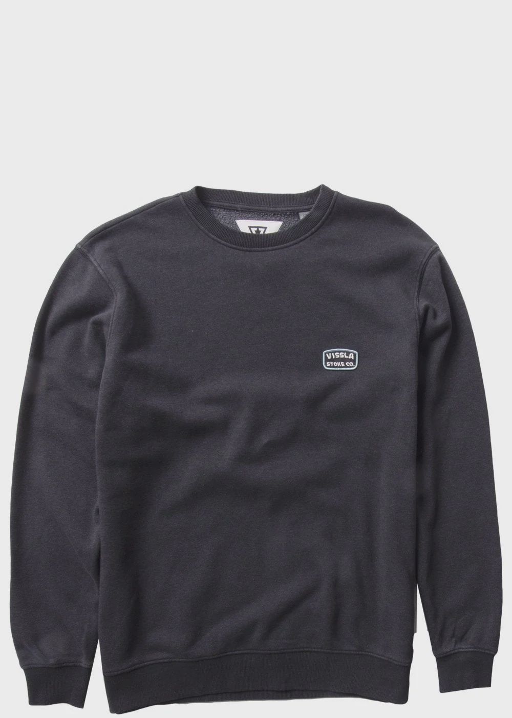 Vissla Solid Sets Eco Crew – Black, Size: S