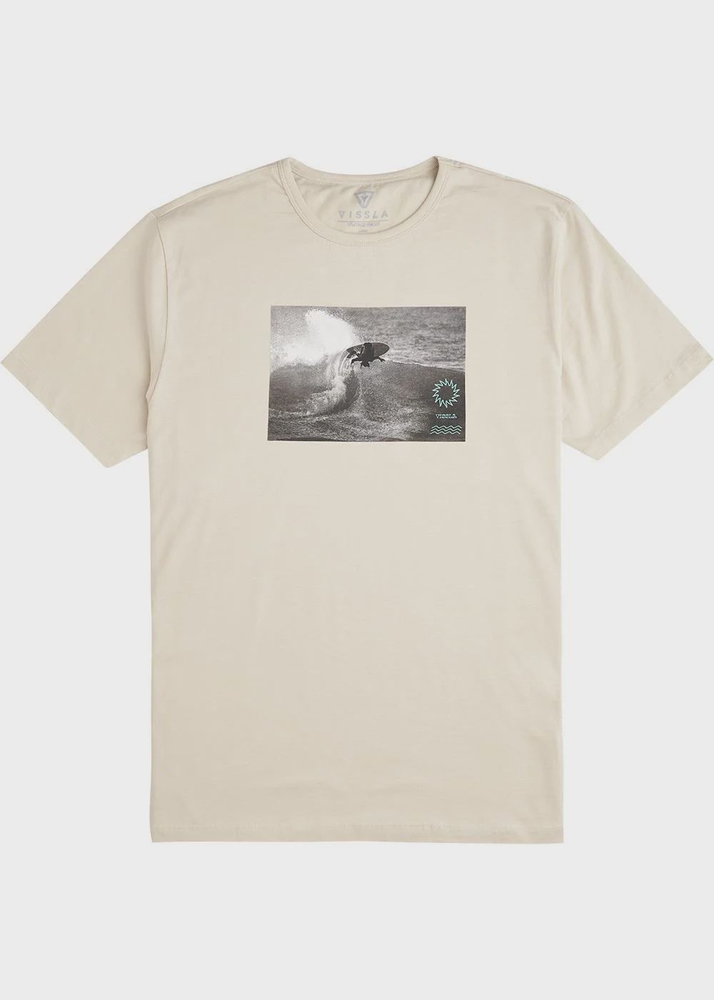 Vissla Upside Down SS Tee – Bone, Size: S