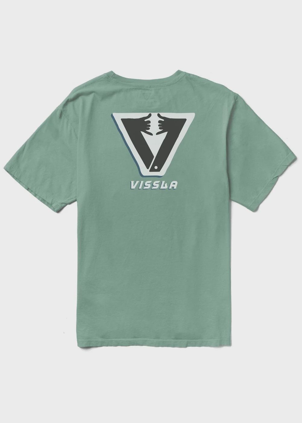 Vissla Amigo Shaka Organic Pocket Tee – Jade, Size: S