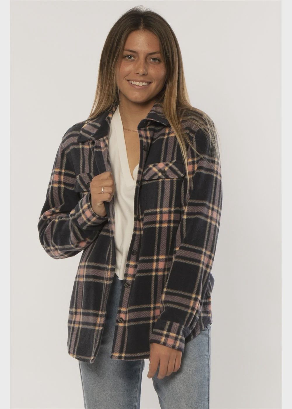 Sisstr Nights LS Woven Fleece Top – Starlight, Size: S