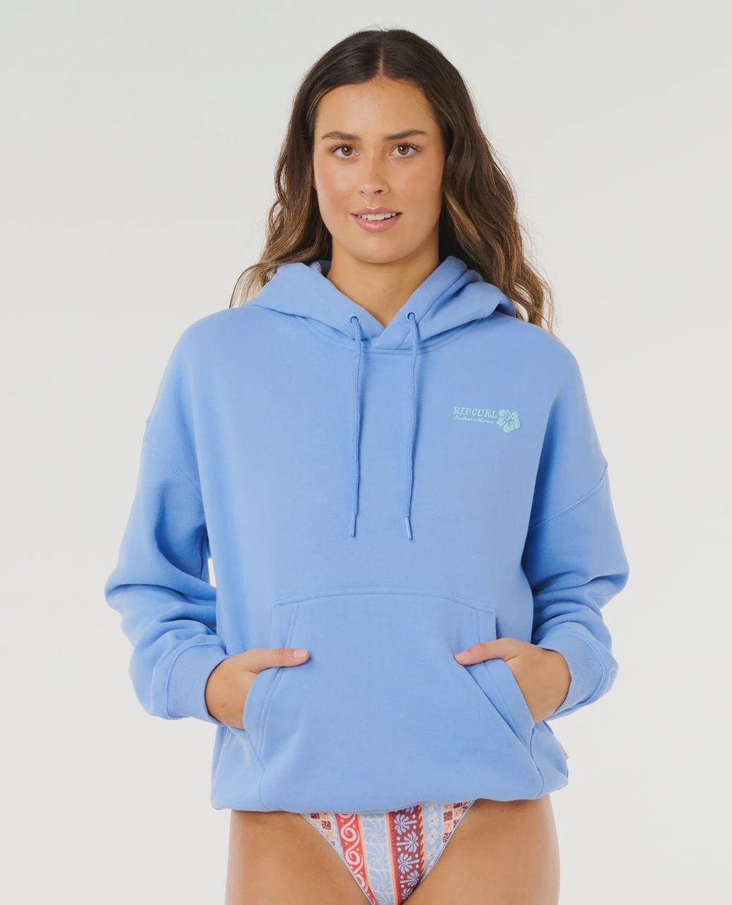 Rip Curl Surf Puff Heritage Hood – Cornflower Blue, Size: XS