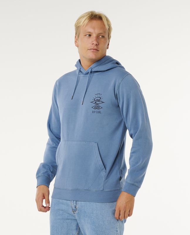 Rip Curl Search Icon Hooded Fleece - Blue Fin