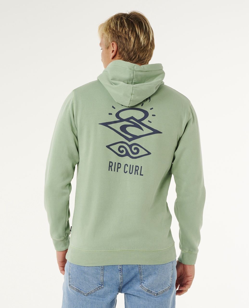 Rip Curl Search Icon Hooded Fleece - Aloe, Size: S