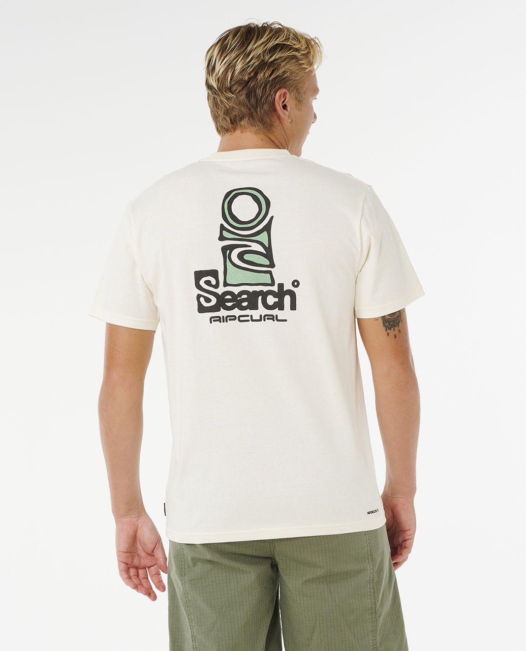Rip Curl Vaporcool Search Stack Tee - Bone, Size: S