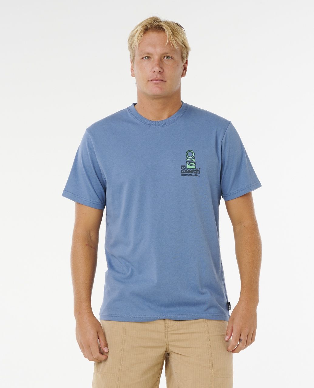 Rip Curl Vaporcool Search Stack Tee - Blue Fin, Size: S