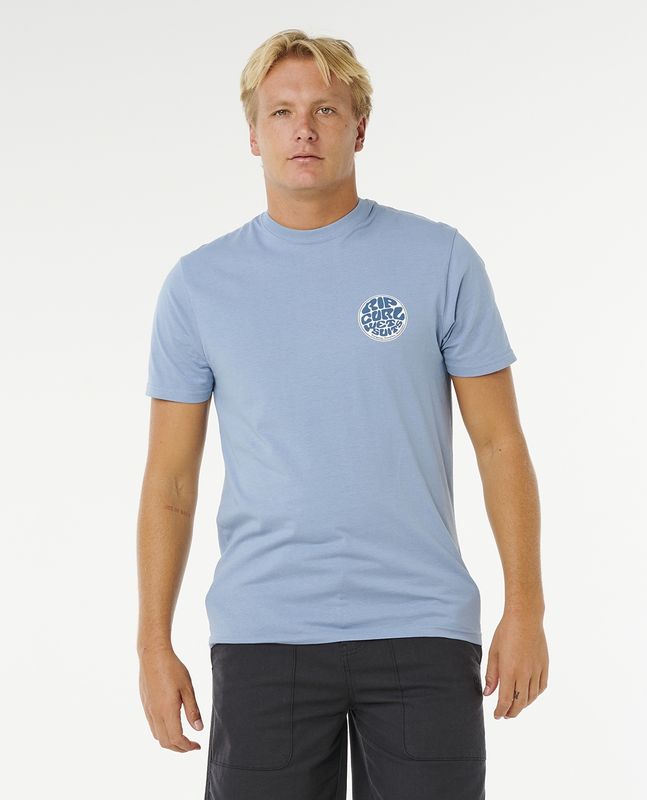 Rip Curl Wettie Passage Icon Tee - Faded Denim