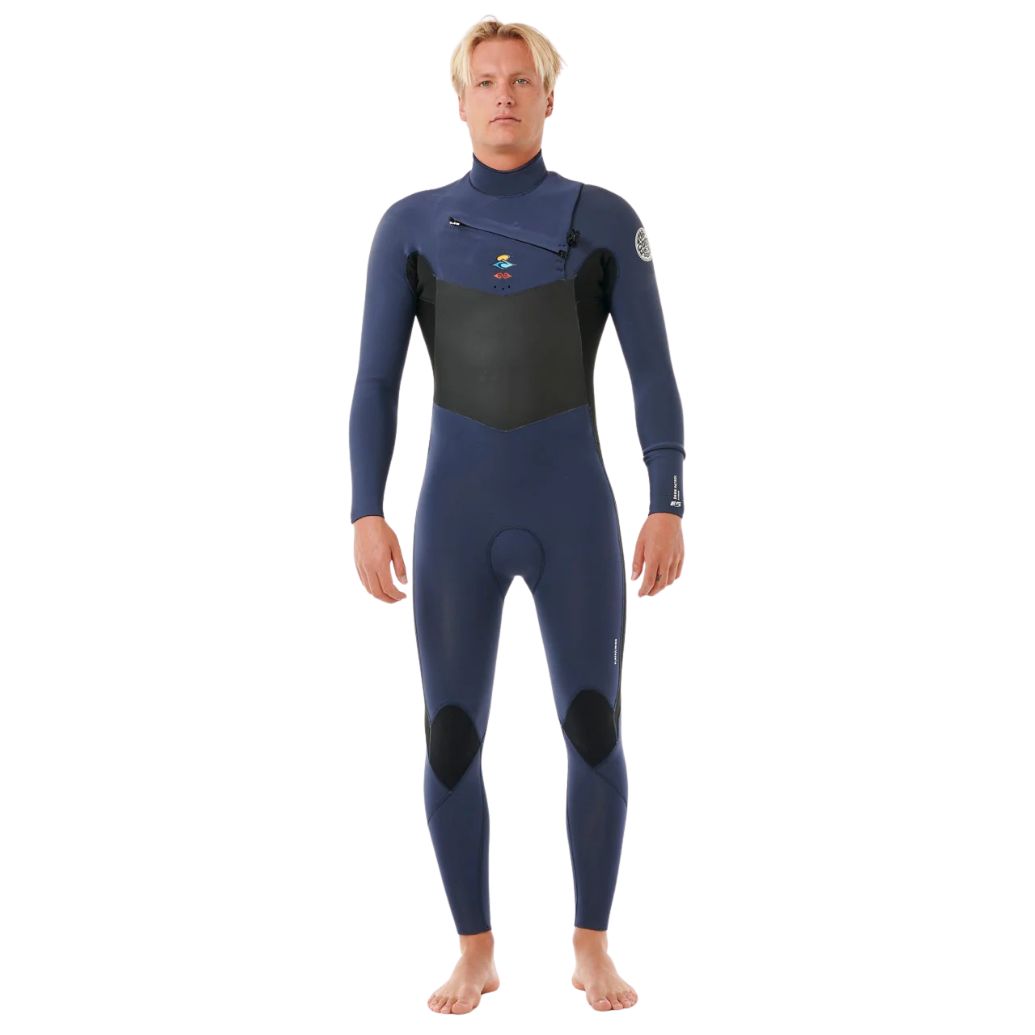 Rip Curl Dawn Patrol 3/2 Chest Zip Wetsuit – Dark Navy, Size: S