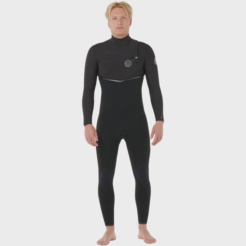 Rip Curl Men’s E Bomb 5/3 Chest Zip Wetsuit – Black