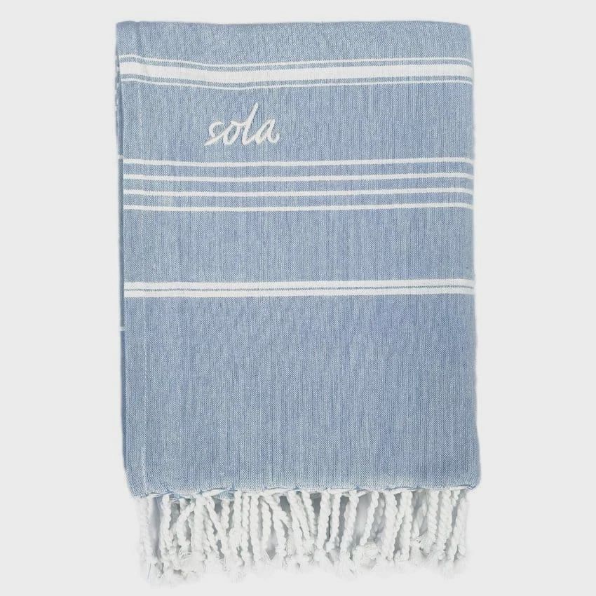 Sola Fouta Beach Towel, Colour: Peacock Blue