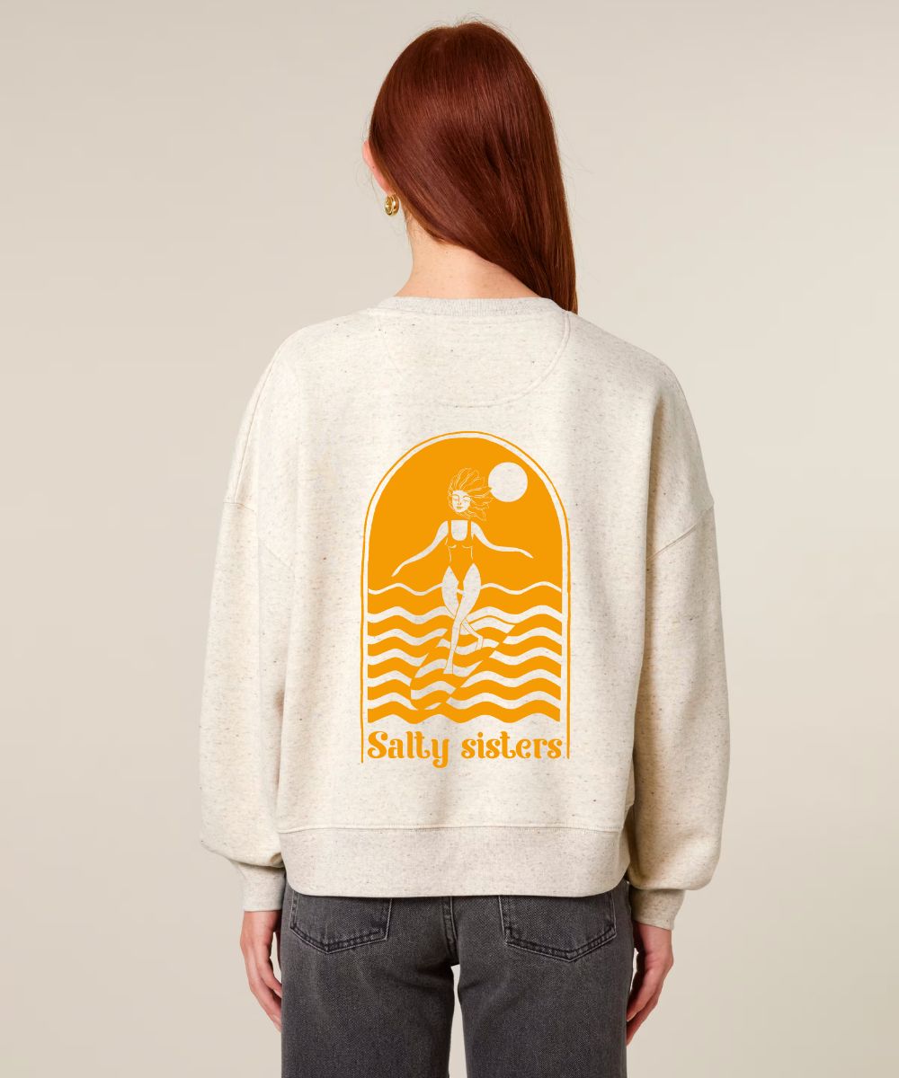 Salty Sisters Crew Sweatshirt, Colou: Eco Heather, Size: L