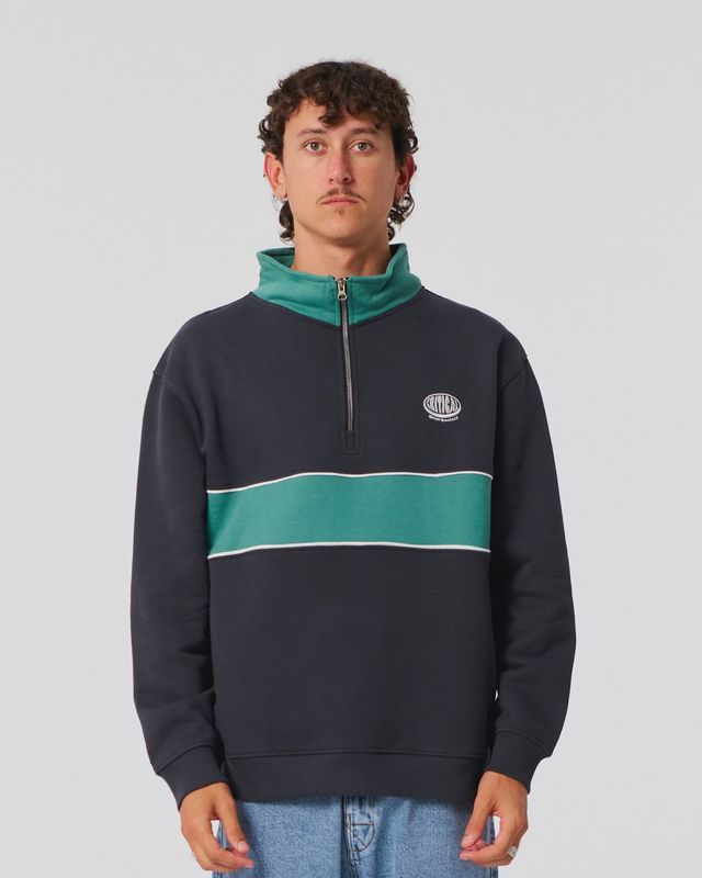 Critical Slide Blade Quarter Zip Crew - Vintage Black