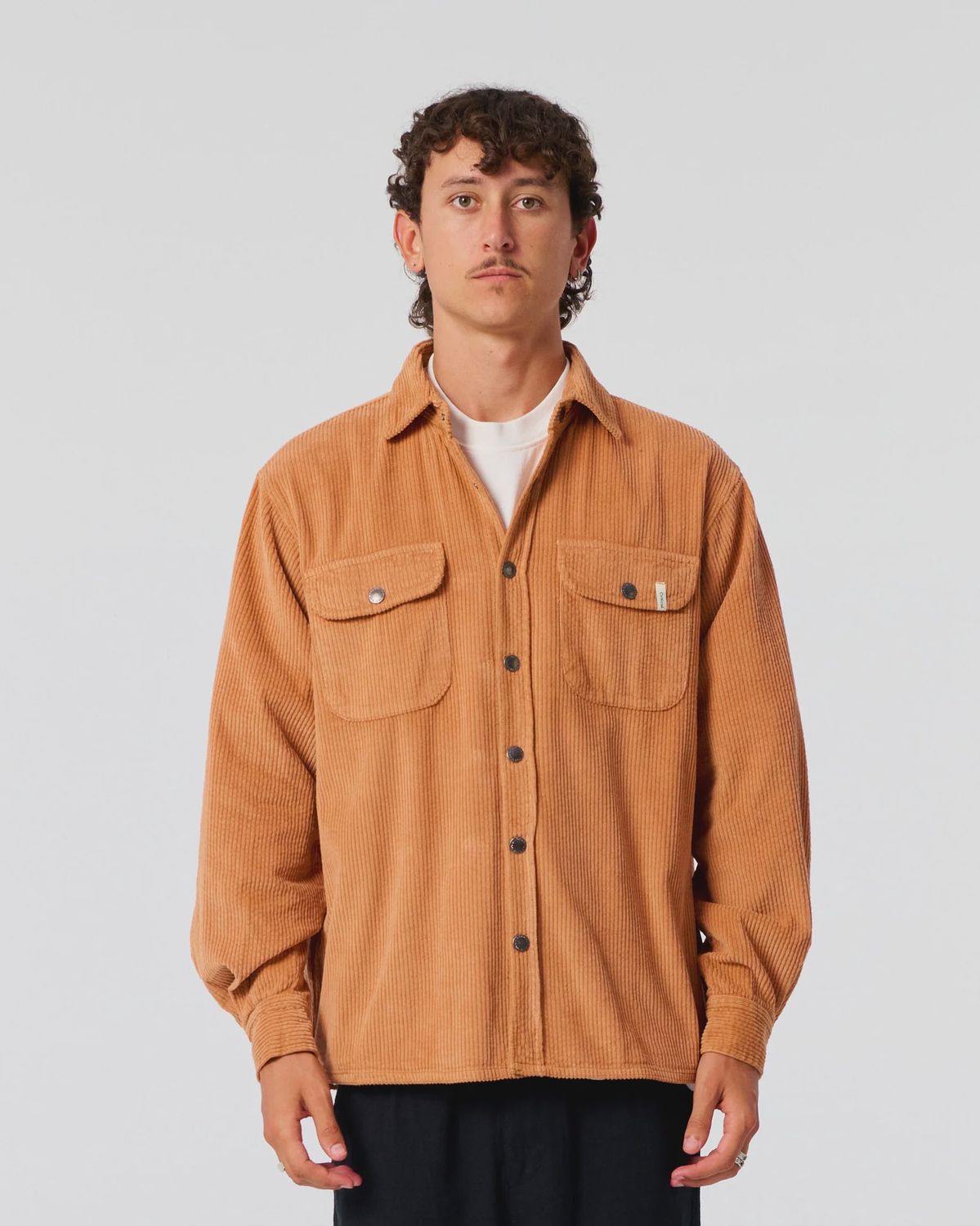 Surface Corduroy Overshirt - Terracotta
