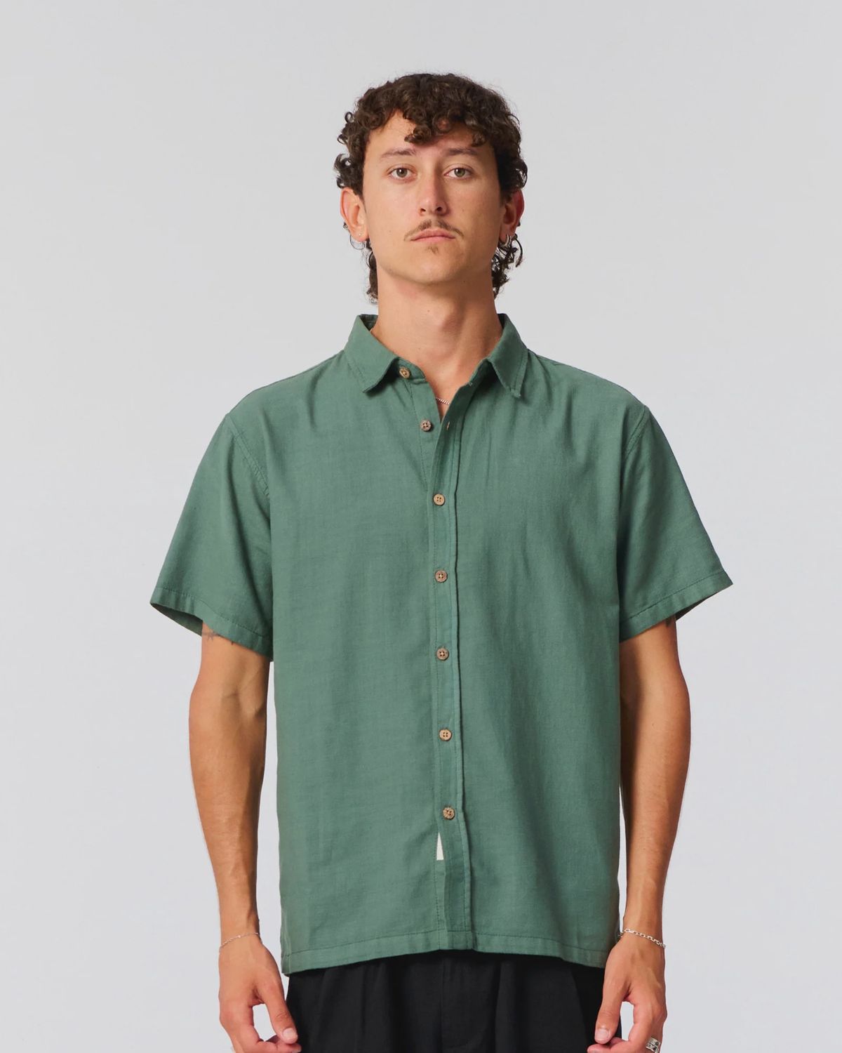 Lamrock Linen Shirt - Dusty Green