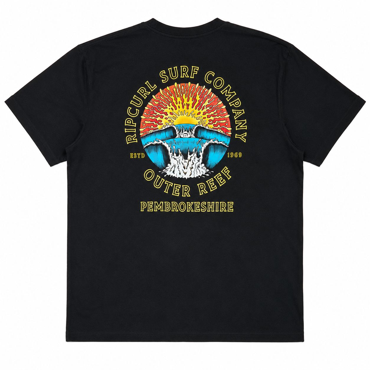 Rip Curl x Outer Reef - Sunrise Desto Tee - Black, Size: XS