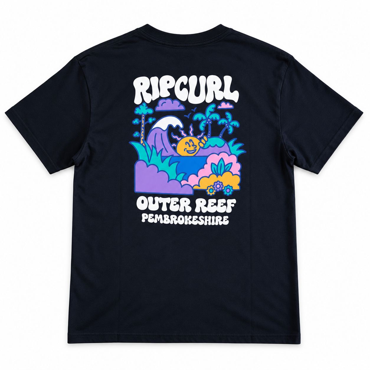 Rip Curl x Outer Reef - Paradise Desto Tee - Black, Size: XS