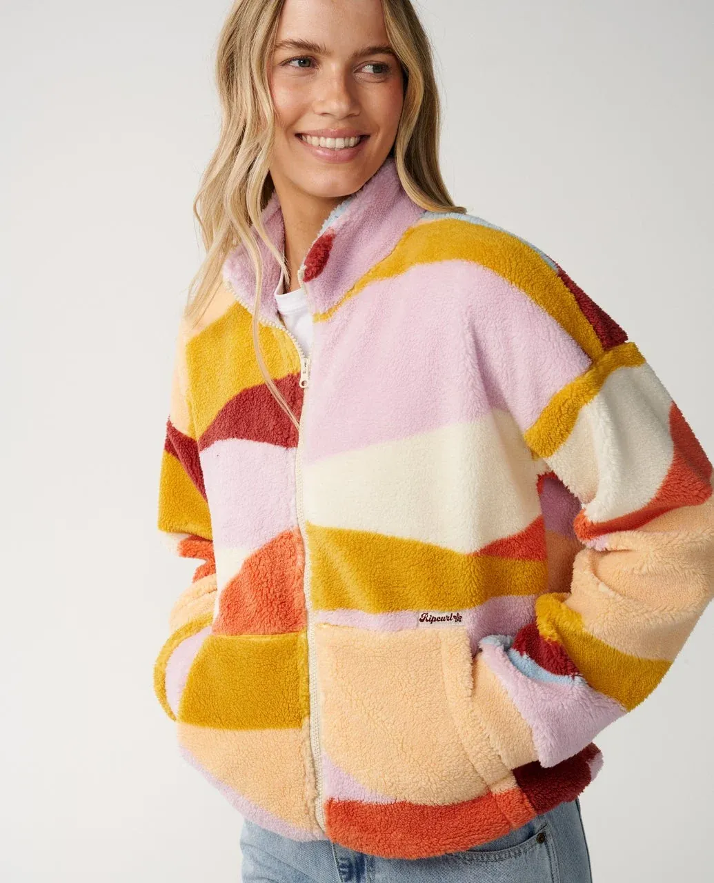 Rip Curl Women's Retro Swell Standard Fleece Z/T - Multi, Size: XS