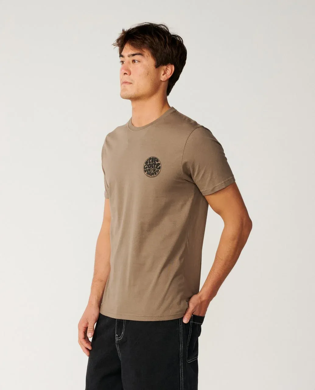 Rip Curl Men's Wettie Icon Tee - Walnut, Size: S