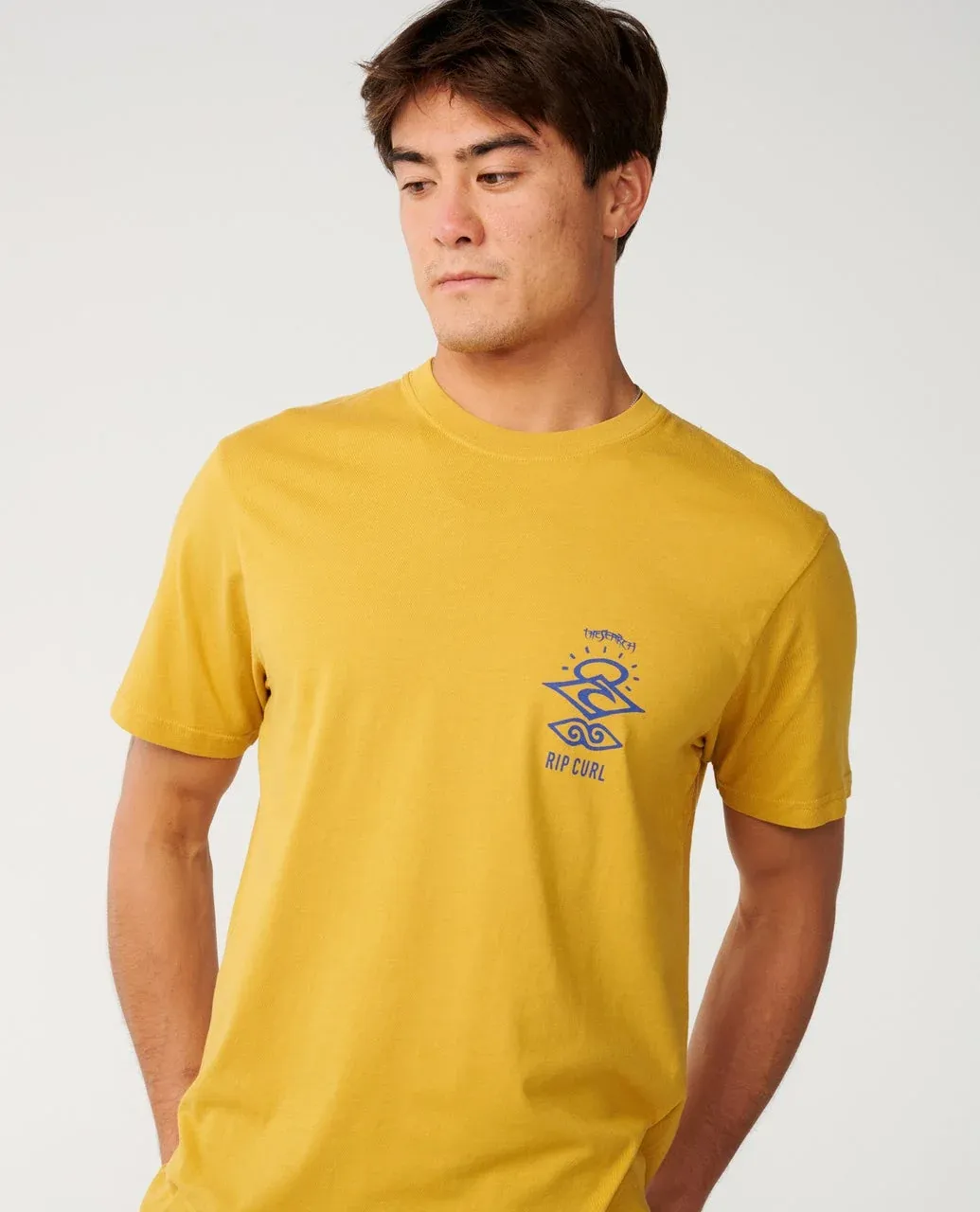 Rip Curl Men's Search Icon Tee - Mustard Gold, Size: S