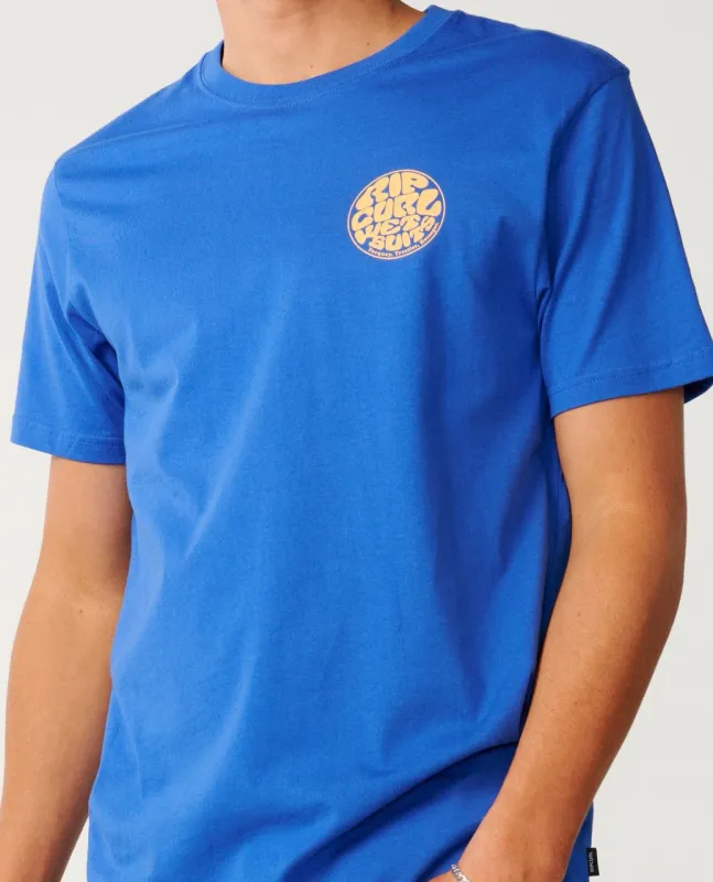 Rip Curl Men's Wetty Icon Tee - Deep Riverside