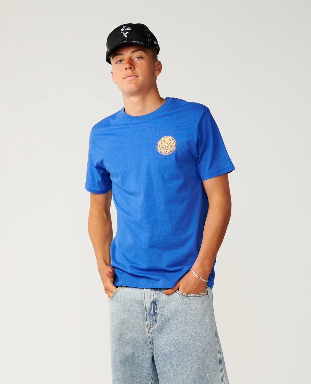 Rip Curl Men's Wetty Icon Tee - Deep Riverside, Size: S
