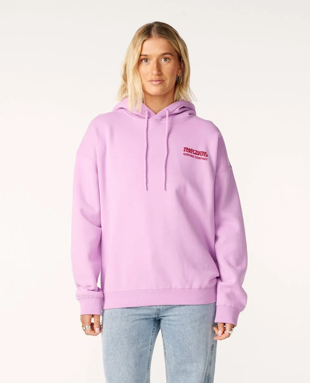 Rip Curl Women's Surf Puff Relaxed Hood - Bright Lilac, Size: XS