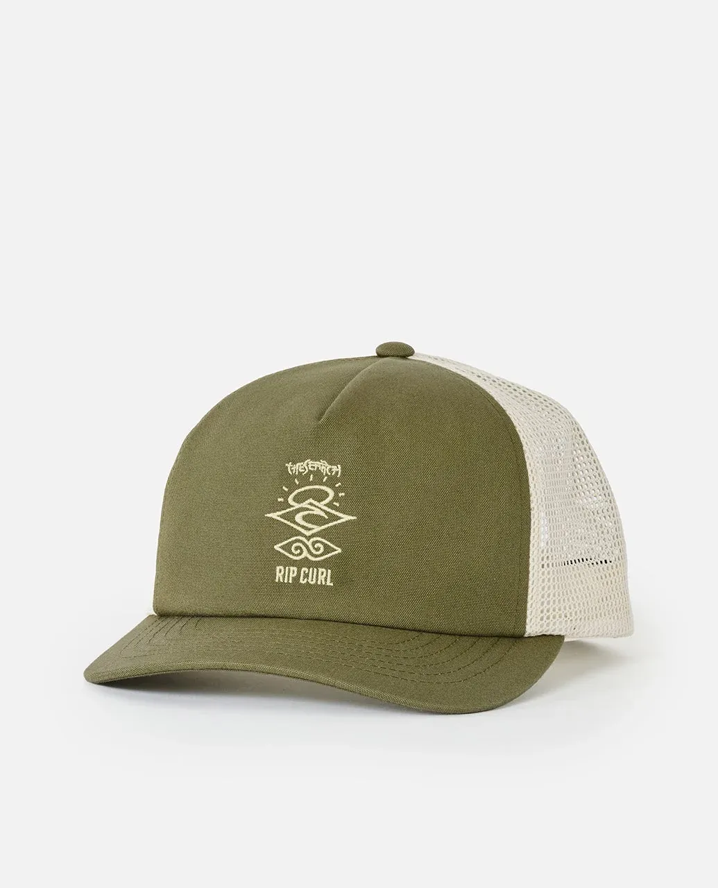 Rip Curl Search Icon Canvas Trucker Cap - Dark Olive