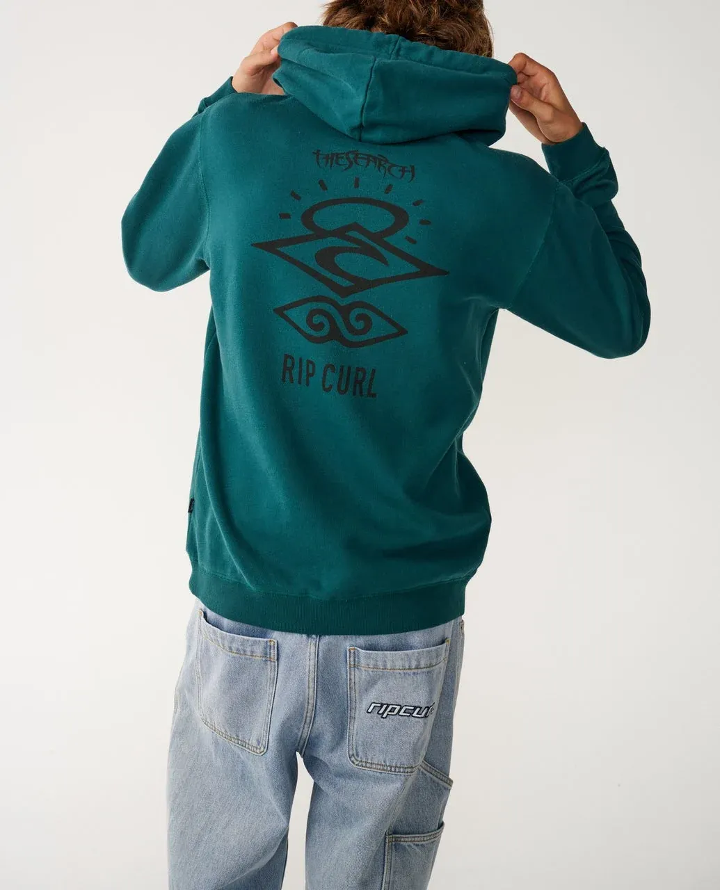 Rip Curl Men's Search Icon Hoodie - Blue/Green, Size: S