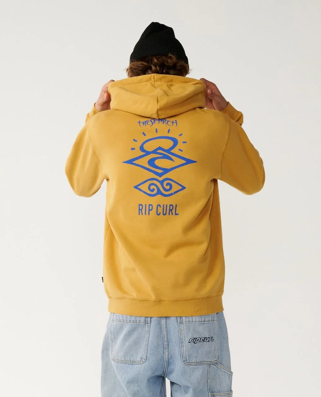 Rip Curl Men's Search Icon Hoodie - Mustard Gold, Size: S