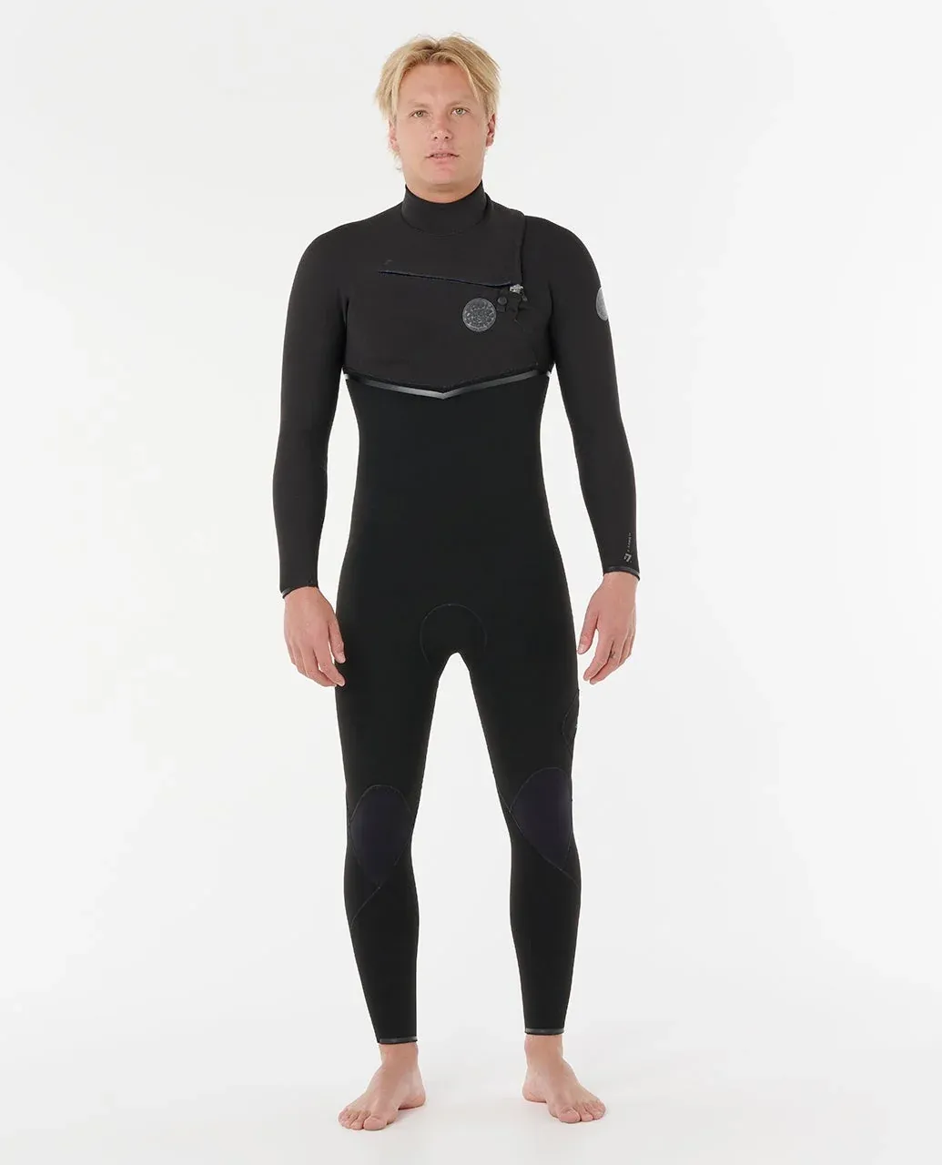 Rip Curl Men's E Bomb 4/3 Chest Zip Wetsuit - Black, Size: S