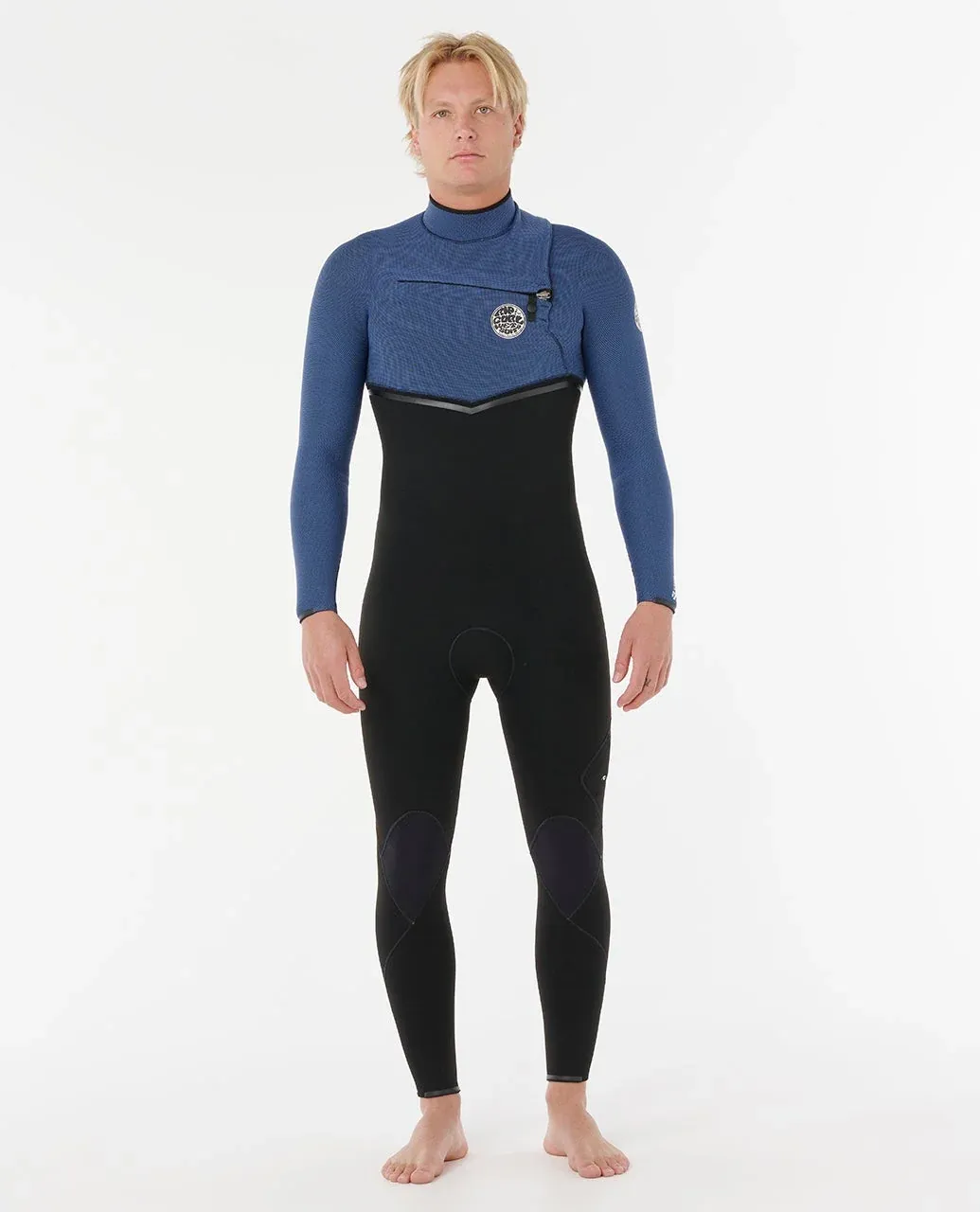 Rip Curl Men's E Bomb 4/3 Chest Zip Wetsuit - Navy, Size: S