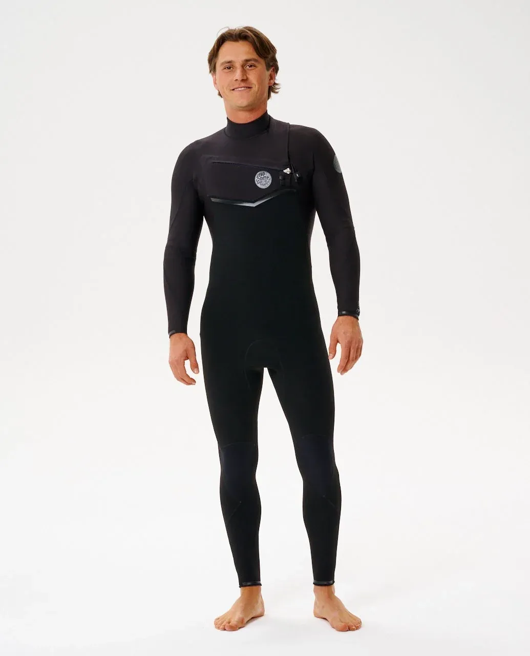 Rip Curl Men's E Bomb 3/2 Chest Zip Wetsuit - Black, Size: S