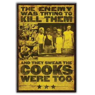WWI Metal Sign Killer Cooks