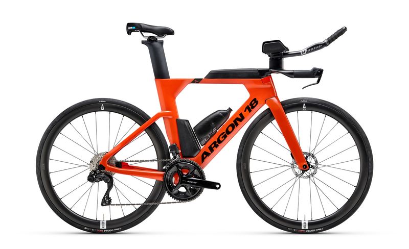 Argon 18 E117  Shimano 105 Di2 Tri Bike, Colour: Flaming Red, Size: XS