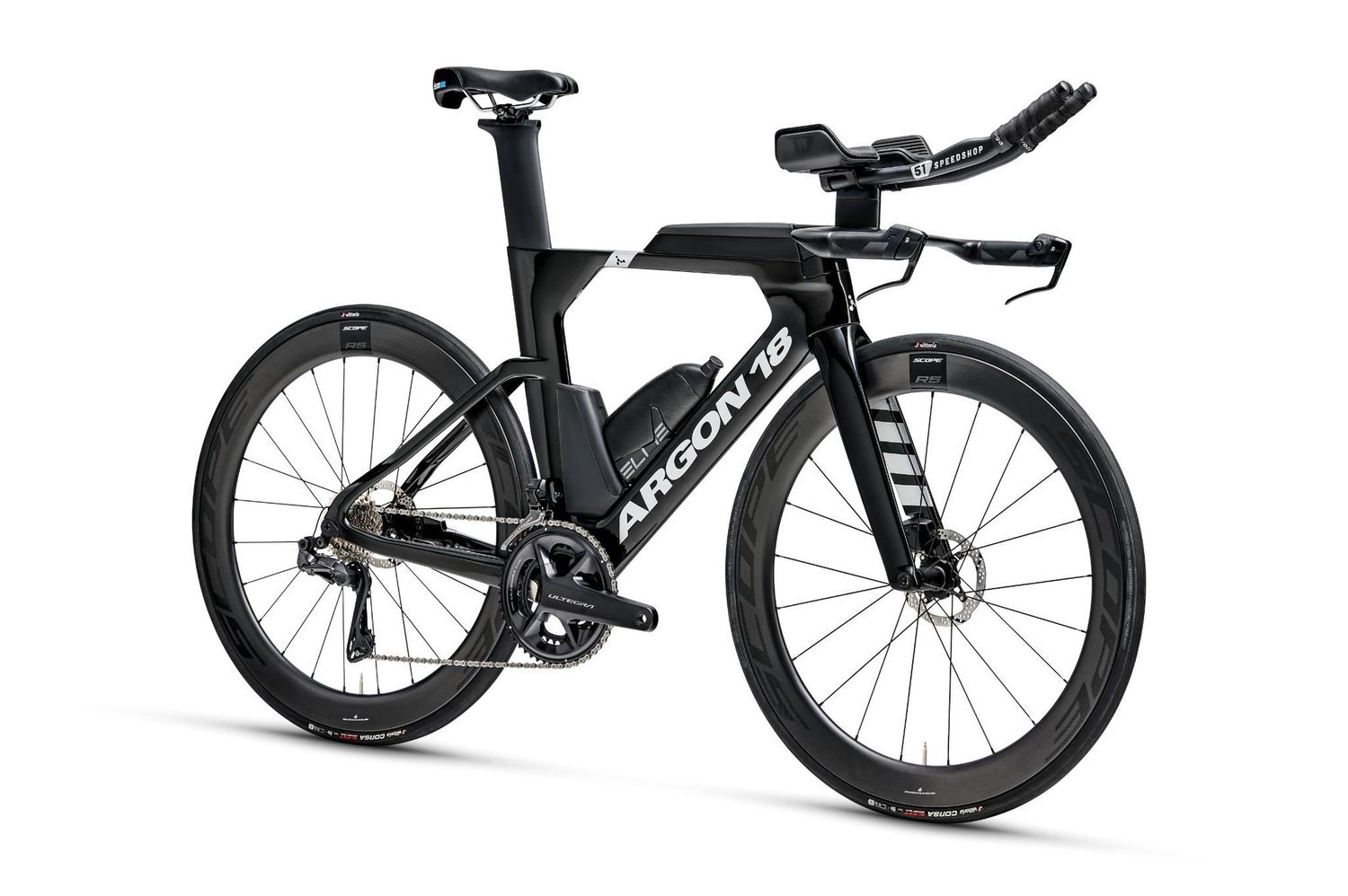 Argon 18 E117 Shimano Ultegra Di2 Tri Bike, Colour: Stealth Black, Size: XS