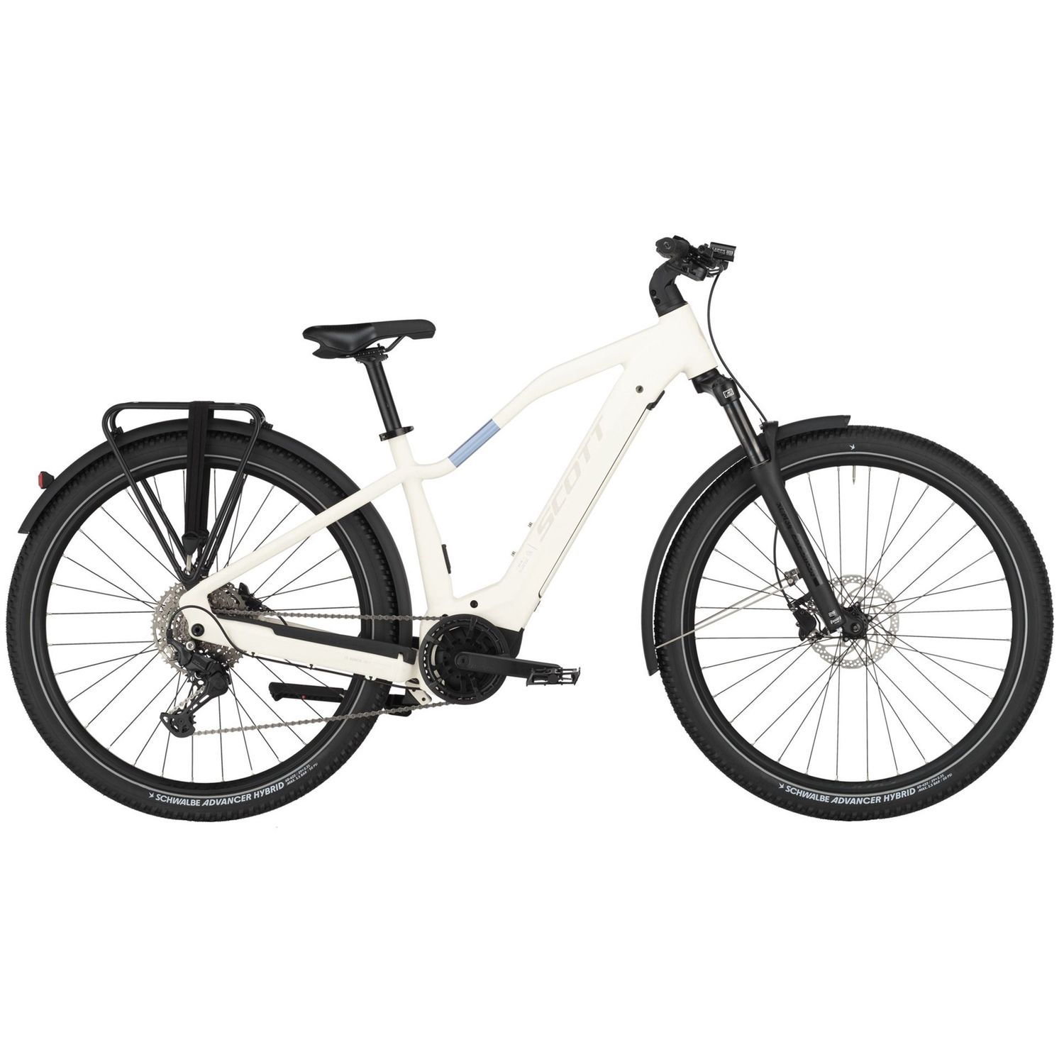 Scott Axis 40 Electric Hybrid Bike, Size: Small, Colour: Cotton White