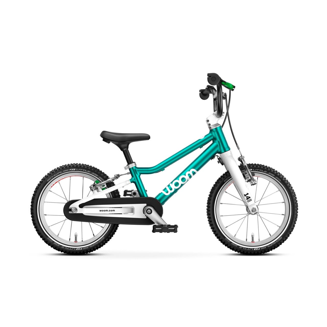 Woom Go 2 14&#39;&#39; Kids Bike Turquoise, Colour: Turquoise