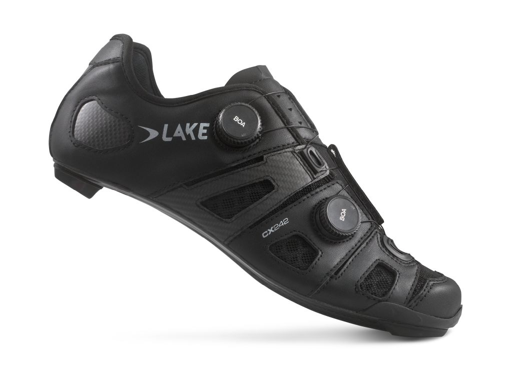 Lake CX242 Road Shoe, Colour: Black / Silver, Fit: Regular, Size: EU37