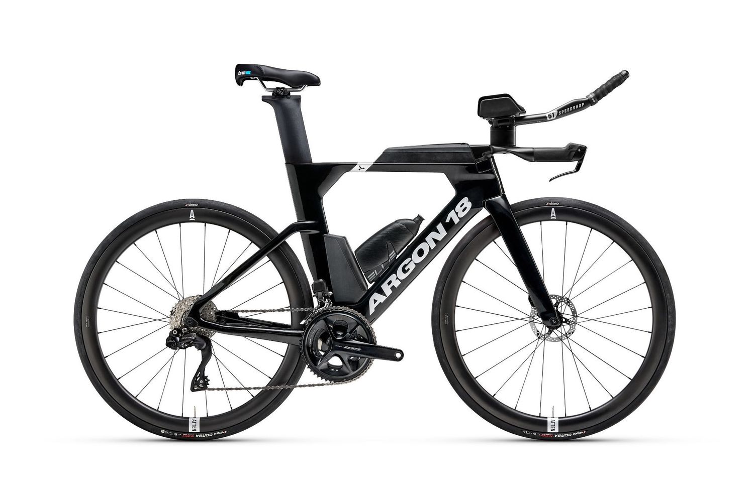 Argon 18 E117  Shimano 105 Di2 Tri Bike - Black - EX DISPLAY