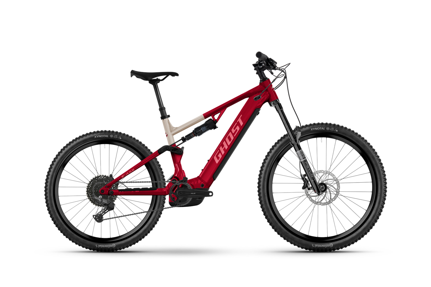 Ghost E-ASX Essential E-Mountain Bike 2026 - Uni rebel red/coffee pebble