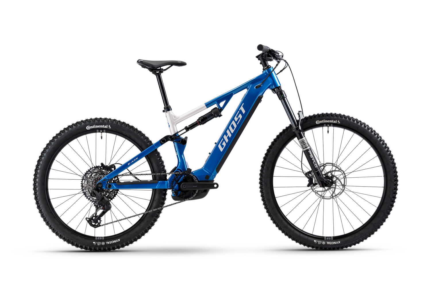 Ghost E-ASX Universal E-Mountain Bike 2026 - Glossy Candy Blue / Coffee Arctic Dust