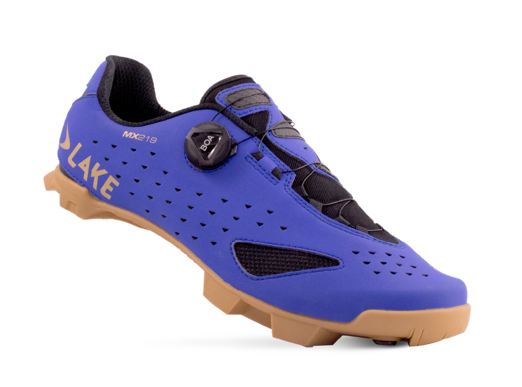 Lake MX219 MTB/Gravel Shoes - Blue/Gold