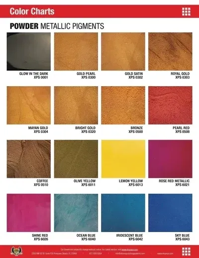 Metallic Color Powder Epoxy Pigments