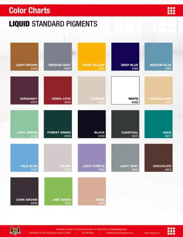 Solid Color  Liquid Epoxy Pigments