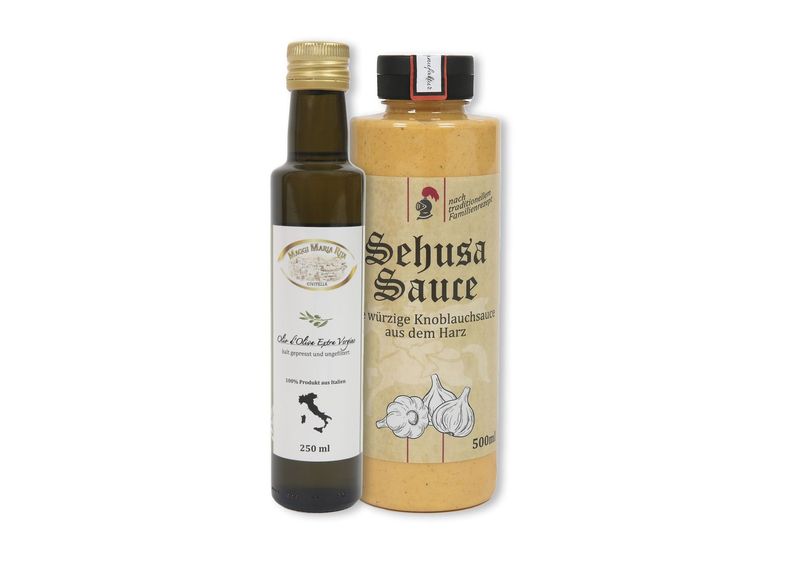 Olivenöl 1x250ml und Sehusa Sauce 1x500ml Olivenöl 1x250ml und Sehusa Sauce 1x500ml