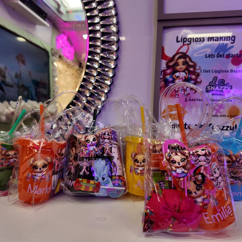 Custom party bags with Themed personalised cold cup x 1