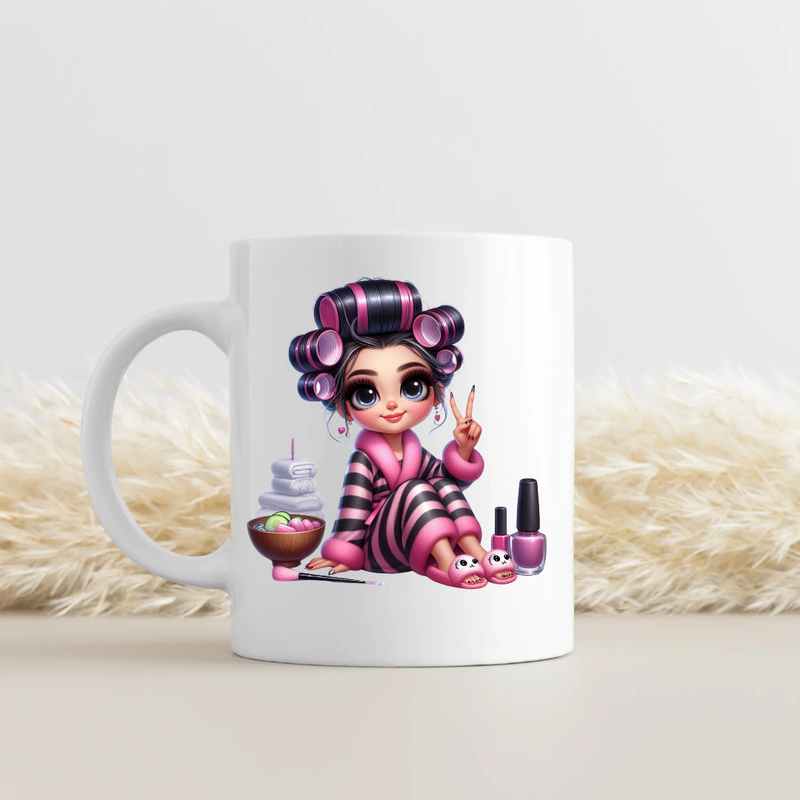 Pamper Party Mug – Spa Girl in Rollers