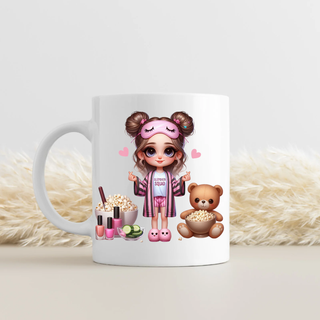 Sleepover Squad Spa Mug – Party Gift for Girls