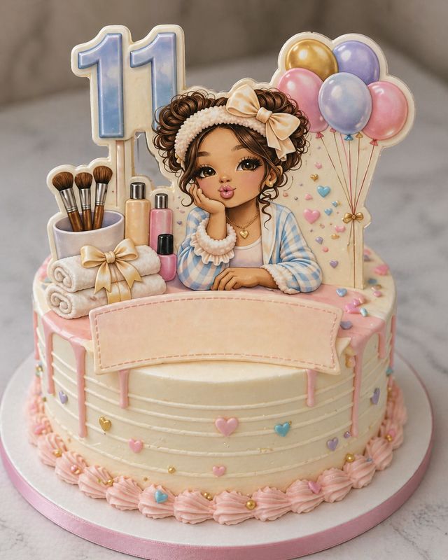 🎉Pamper Party  Themed Cake & Party Toppers