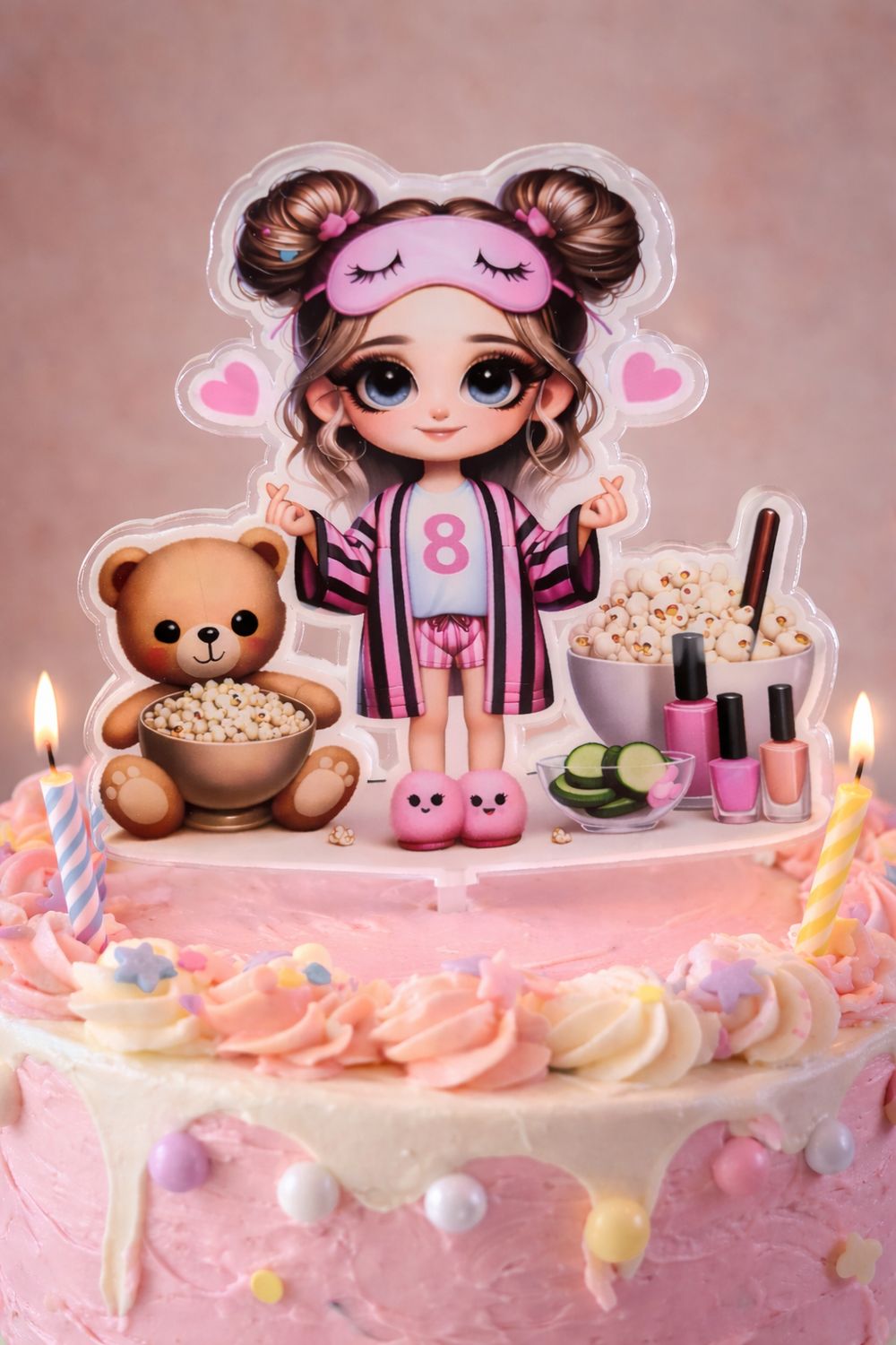 Pamper Party Cake Topper |  Birthday Cake Decor UK